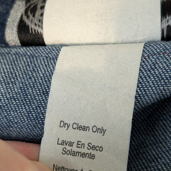 STONEBRIDGE Vintage Blue Denim & Floral Orange Sleeveless Button Vest; Size M - Picture 5 of 5